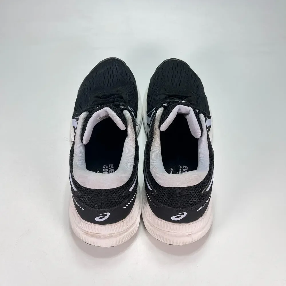 ASICS GEL-Contend 7 Black White Running Shoes 1012A911 Women's Size 11 Men's 9.5